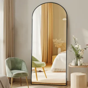 Rectangle Arched Full Length Mirror with Stand